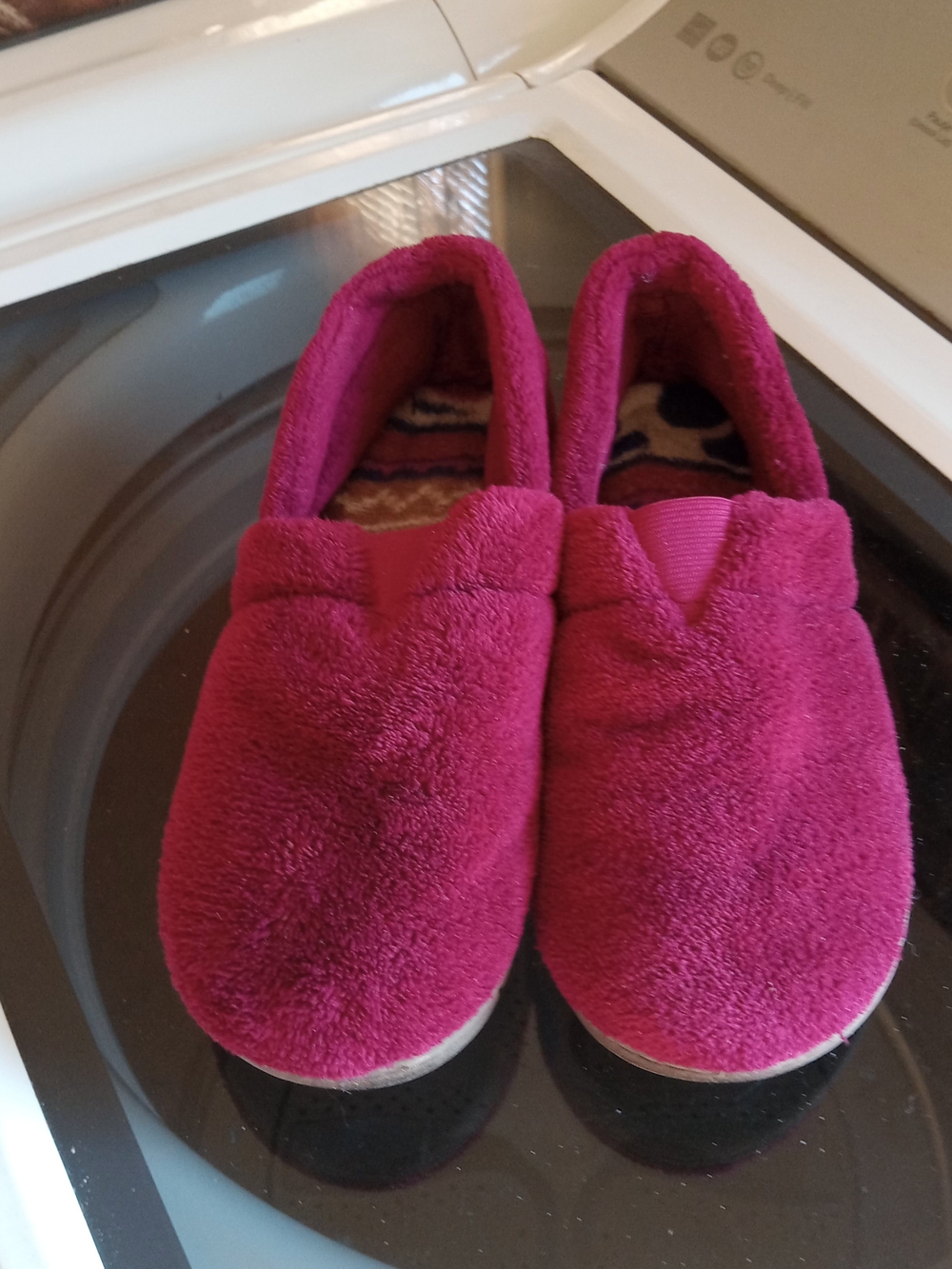 Muk Luks Plush Slip-On Slippers in Magenta